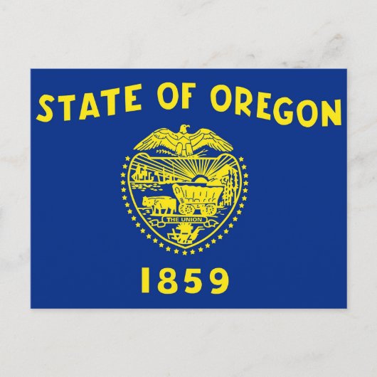 Carte postale avec Drapeau de l'Etat de l'Oregon - (Devant)