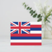 Carte postale avec Drapeau de l'État d'Hawaii - Ét (Debout devant)