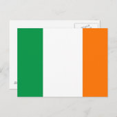 Carte postale avec Drapeau de l'Irlande (Devant / Derrière)