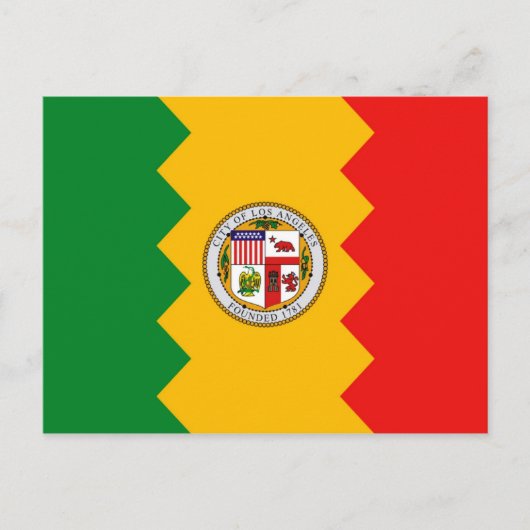Carte postale avec Drapeau de Los Angeles, Califor (Devant)