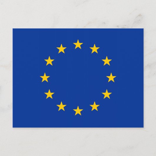Carte postale avec drapeau de l'Union européenne (Devant)