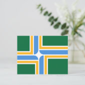 Carte postale avec Drapeau de Portland, Oregon (Debout devant)