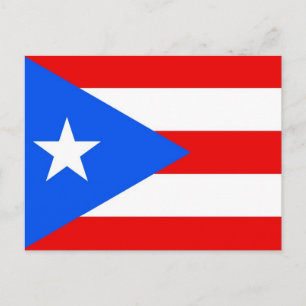 Carte postale avec Drapeau de Porto Rico - USA