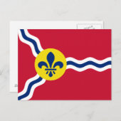 Carte postale avec Drapeau de Saint-Louis, Missour (Devant / Derrière)
