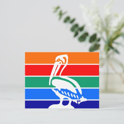 Carte postale avec Drapeau de Saint-Pétersbourg (Debout devant)