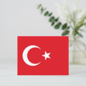 Carte postale avec Drapeau de Turquie (Debout devant)