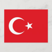 Carte postale avec Drapeau de Turquie (Devant)