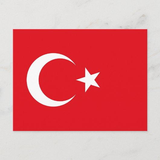 Carte postale avec Drapeau de Turquie (Devant)