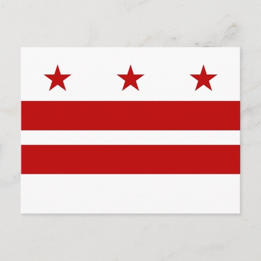 Carte postale avec Drapeau de Washington DC - État (Devant)