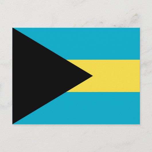 Carte postale avec Drapeau des Bahamas (Devant)