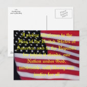 Carte postale avec drapeau des États-Unis et serme (Devant / Derrière)
