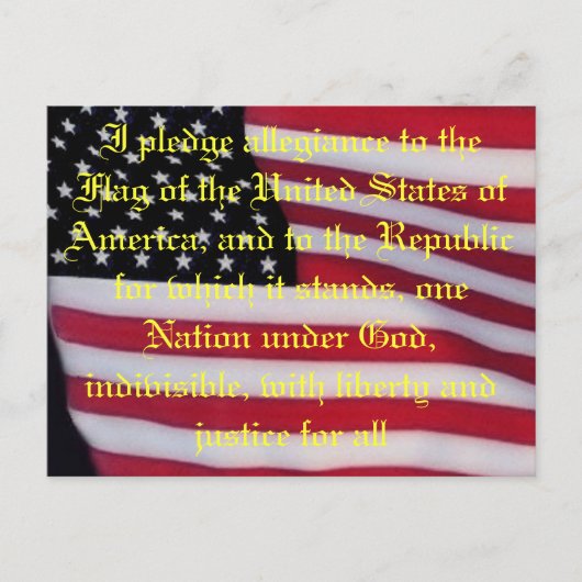 Carte postale avec drapeau des États-Unis et serme (Devant)