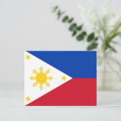 Carte postale avec drapeau des Philippines (Debout devant)