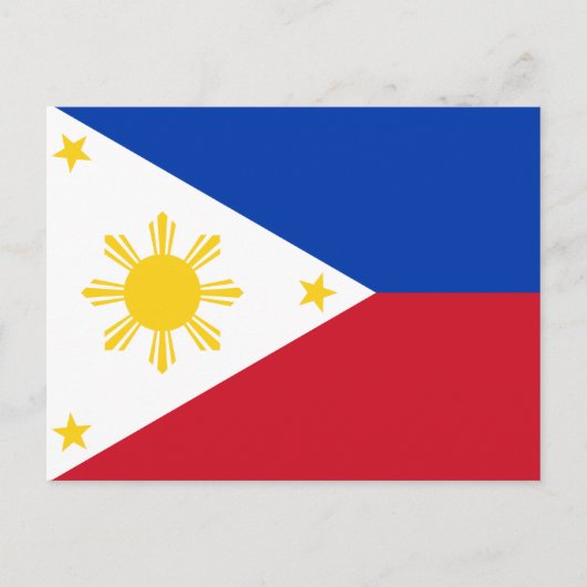 Carte postale avec drapeau des Philippines (Devant)