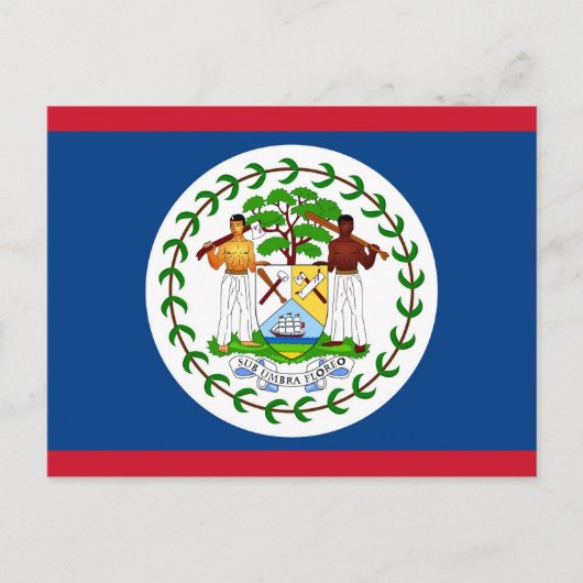 Carte postale avec Drapeau du Belize (Devant)