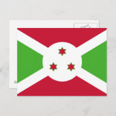 Carte postale avec drapeau du Burundi (Devant / Derrière)
