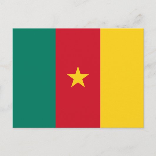 Carte postale avec Drapeau du Cameroun (Devant)