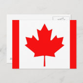 Carte postale avec drapeau du Canada (Devant / Derrière)
