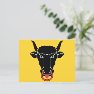Carte postale avec Drapeau du canton d'Uri, Suisse