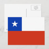 Carte postale avec Drapeau du Chili (Devant / Derrière)
