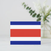 Carte postale avec Drapeau du Costa Rica (Debout devant)