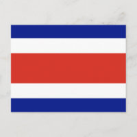 Carte postale avec Drapeau du Costa Rica