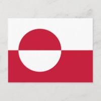 Carte postale avec drapeau du Groenland