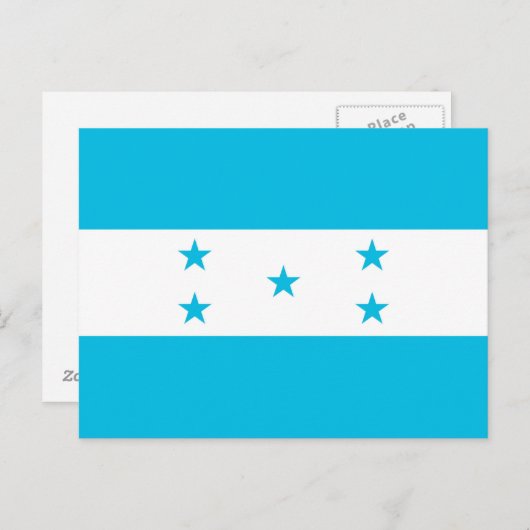 Carte postale avec Drapeau du Honduras (Devant / Derrière)