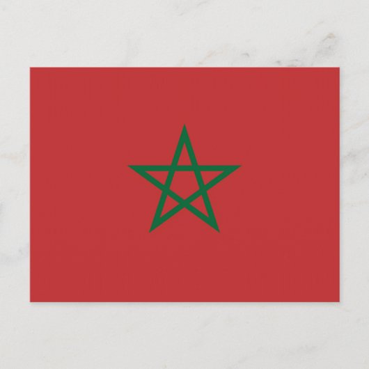 Carte postale avec drapeau du Maroc (Devant)