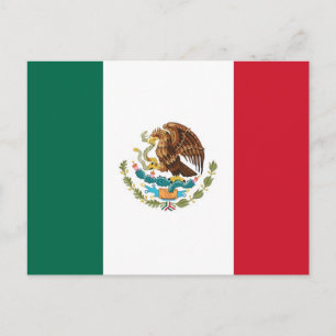 Carte postale avec Drapeau du Mexique