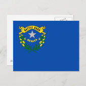 Carte postale avec Drapeau du Nevada Etat - USA (Devant / Derrière)
