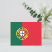 Carte postale avec drapeau du Portugal (Debout devant)
