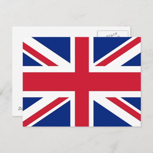 Carte postale avec drapeau du Royaume-Uni (Devant / Derrière)
