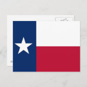 Carte postale avec Drapeau du Texas State - USA (Devant / Derrière)