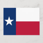 Carte postale avec Drapeau du Texas State - USA (Devant)