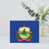 Carte postale avec Drapeau du Vermont State - USA (Debout devant)