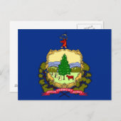 Carte postale avec Drapeau du Vermont State - USA (Devant / Derrière)