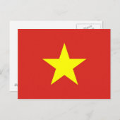 Carte postale avec drapeau du Vietnam (Devant / Derrière)