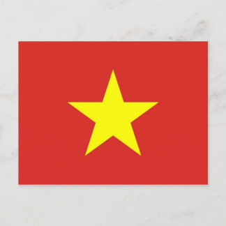 Carte postale avec drapeau du Vietnam
