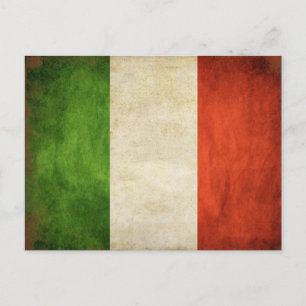Carte postale avec drapeau italien vintage sale