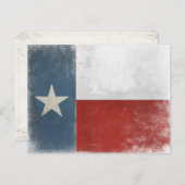 Carte postale avec drapeau Texas Vintage (Devant / Derrière)