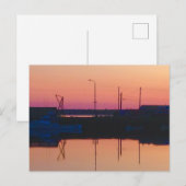 Carte postale avec enveloppe blanche, coucher de s (Devant / Derrière)