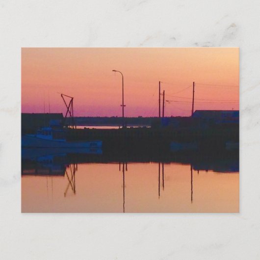 Carte postale avec enveloppe blanche, coucher de s (Devant)