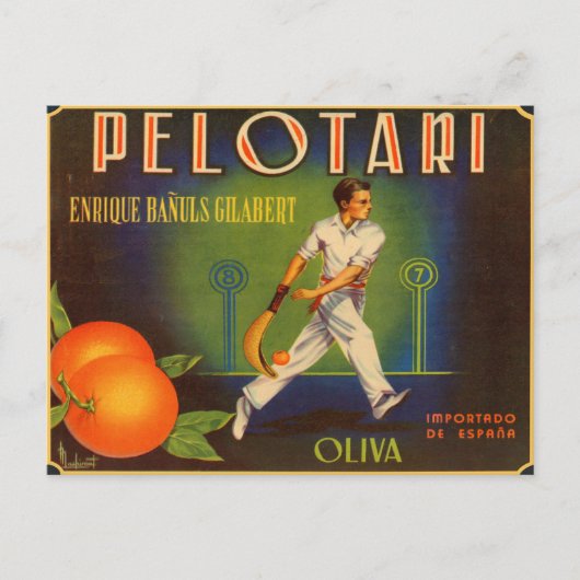 Carte postale avec Étiquette espagnol Crate Imprim (Devant)