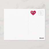 Carte postale avec fleurs et coccinelles (Dos)