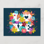 Carte postale avec fleurs et coccinelles (Devant)