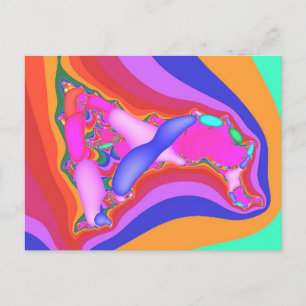 carte postale avec fractale ressemblant à une femm