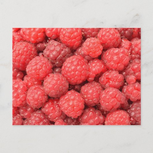 Carte postale avec framboises (Devant)