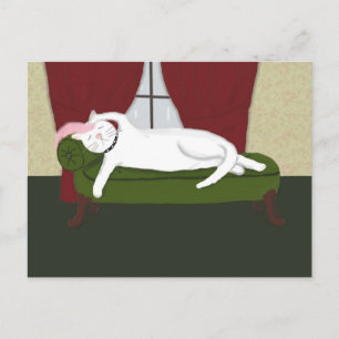 Carte postale avec Funny High Drama Kitty Illustra