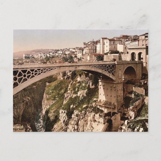 Carte Postale Avec grand pont, Constantine, Algérie classique Ph (Devant)